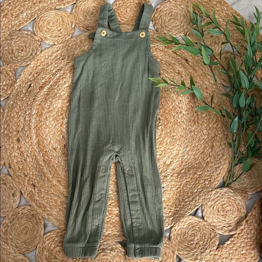 Cat and jack Overall Ribbed Long Onesie. 12mo